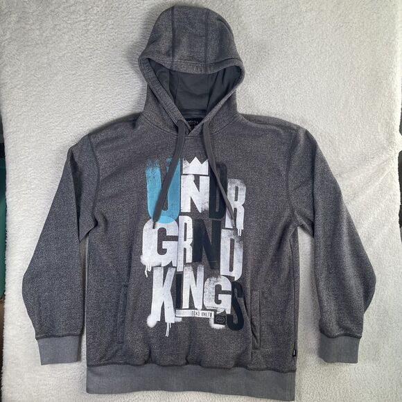Ecko Unltd Hoodie Sweatshirt Mens XL Gray Pullover Spellout Long Sleeve - Picture 1 of 16